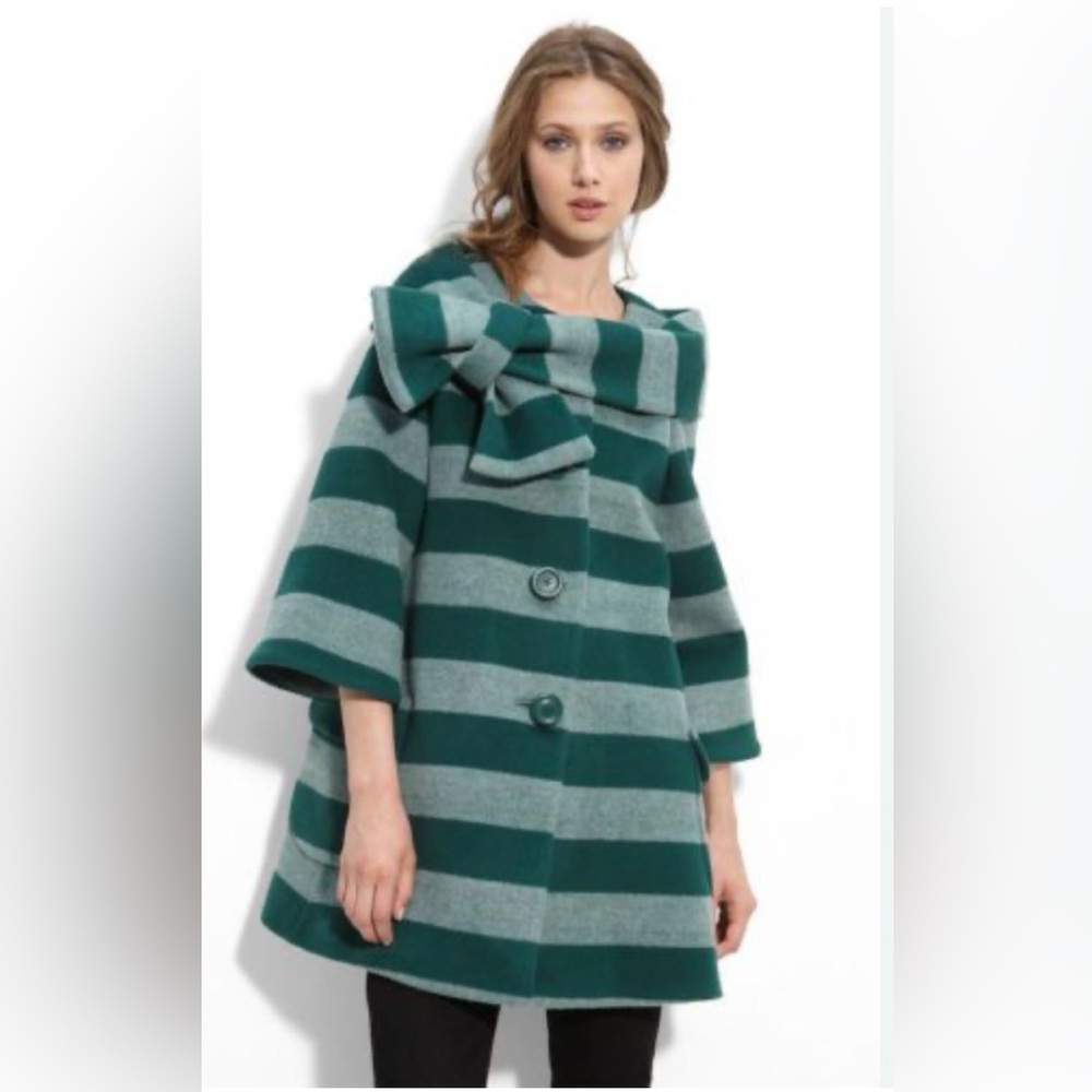 Striped Green Kate Spade Coat